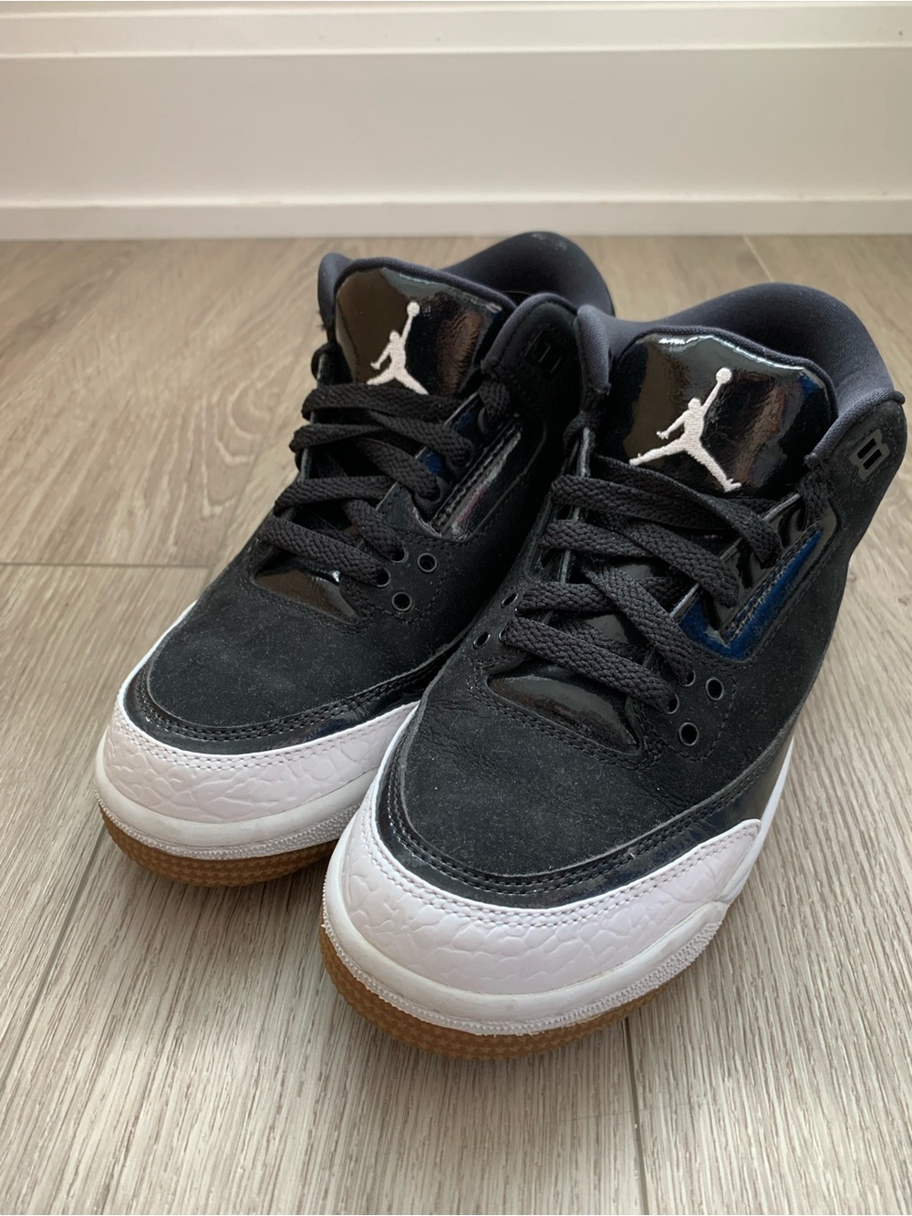 Air Jordan 3 Retro GS Black White Gum 441140-022 Size 4.5Y